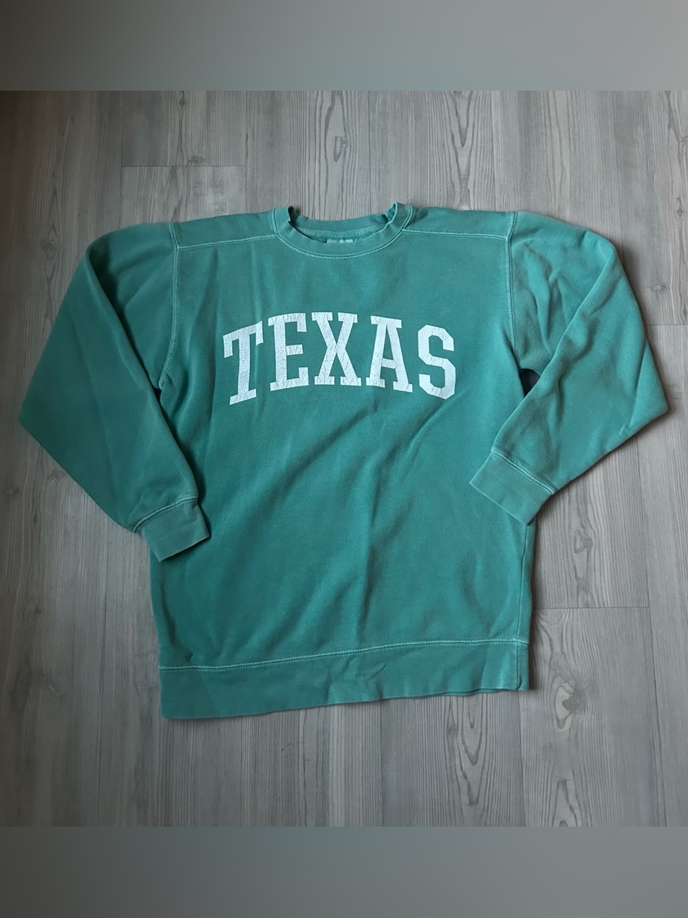 Comfort Colors Teal Texas Crewneck Sweatshirt